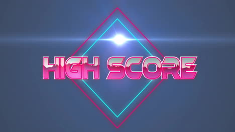 Animation-of-high-score-text-over-light-spot-background