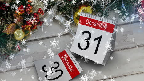 Animation-of-30-and-31-december-calendar-pages-with-christmas-decorations