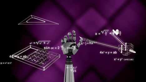 Animation-of-scientific-data-processing-over-robot's-arm