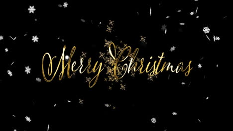 Animation-of-merry-christmas-text-over-snowflakes-on-black-background