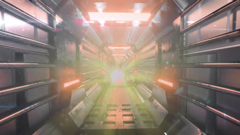 Animation-Von-Sich-Bewegenden-Lichtern-In-Einem-3D-Tunnel