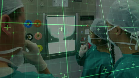 Animation-Der-Datenverarbeitung-über-Verschiedene-Chirurgen-Im-Krankenhaus