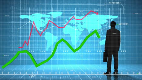 Animation-of-world-map-and-financial-data-processing-over-businessman