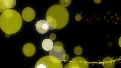 Animation-Von-Leuchtenden-Weihnachtslichtern-Mit-Lichtpunkten-Auf-Schwarzem-Hintergrund