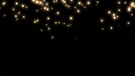 Animation-of-golden-stars-on-black-background-with-copy-space