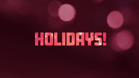 Animation-of-holidays-text-with-spot-lights-on-black-background
