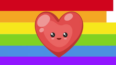 Animation-of-heart-over-pride-rainbow-flag