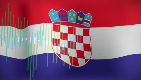 Animation-of-graphs-processing-data-over-flag-of-croatia