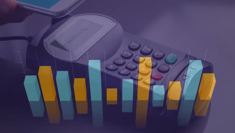Animation-of-financial-data-processing-over-payment-terminal