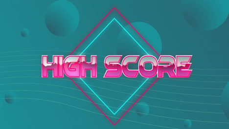 Animation-of-high-score-text-over-blue-shapes
