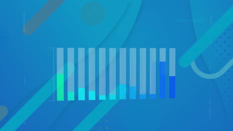 Animation-Von-Statistiken-über-Abstrakte-Formen-Auf-Blauem-Hintergrund-Mit-Kopierraum