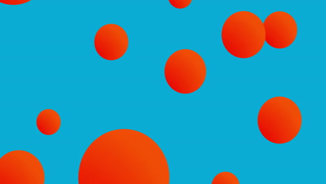 Animation-Von-Sich-Bewegenden-Roten-Punkten-Auf-Blauem-Hintergrund