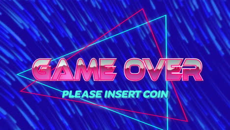 Animation-of-game-over-text-and-shapes-on-blue-background