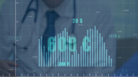 Animation-Der-Verarbeitung-Finanzieller-Daten-über-Verschiedenen-Ärzten-Beim-Händeschütteln