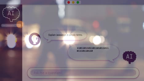 Animation-of-artificial-intelligence-chat-over-cityscape