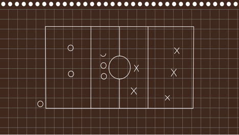Animation-of-game-plan-on-brown-background-with-lines