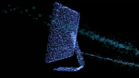 Animation-Von-Leuchtenden-Verbindungen-Und-Rotierenden-Digitalcomputern