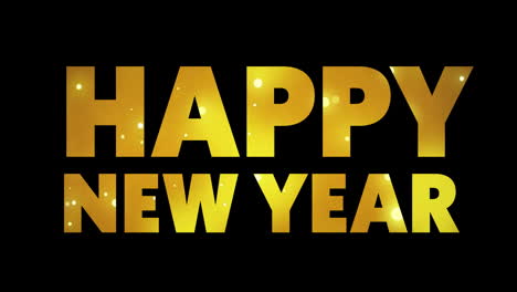 Animation-of-happy-new-year-text-and-lights-on-black-background