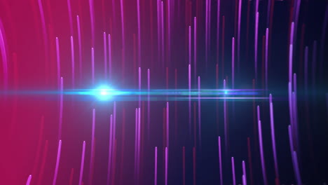 Animation-of-light-trails-pattern-on-pink-background
