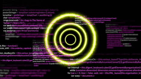Animation-Der-Datenverarbeitung-über-Bunten-Neonkreisen