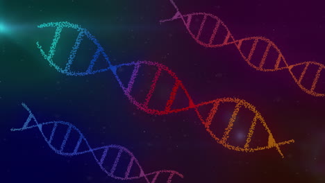 Animation-Von-DNA-Strängen-Auf-Dunklem-Hintergrund