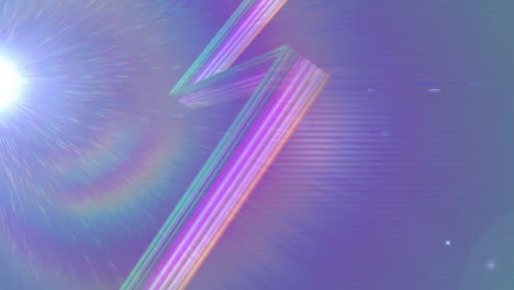 Animation-Von-Neonformen,-Die-Sich-über-Einen-Violetten-Hintergrund-Bewegen
