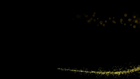 Animation-of-christmas-glowing-lights-on-black-background
