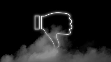 Animation-Von-Weißen-Rauchspuren-Und-Wolken-Auf-Schwarzem-Hintergrund