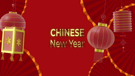 Animation-of-chinese-new-year-ext-over-lanterns-and-chinese-pattern-on-red-background