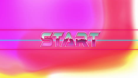 Animation-of-start-text-over-colourful-background