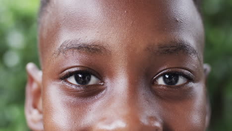 Close-up-of-an-African-American-boy's-eyes