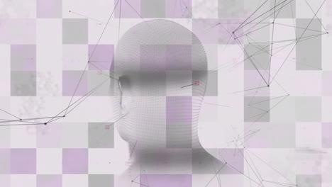 Animation-of-human-head-and-network-of-connections-over-light-background