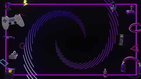 Animation-Von-Spielesymbolen-über-Spiralformen