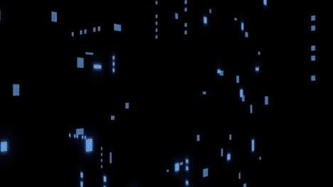 Animation-Der-Blauen-Datenverarbeitung-Auf-Schwarzem-Hintergrund