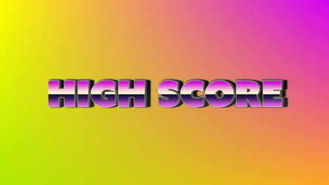 Animation-of-high-score-text-on-colourful-background