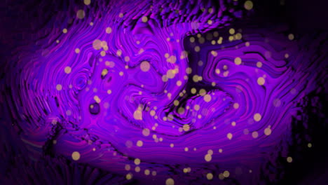 Animation-Von-Orangefarbenen-Lichtkugeln-über-Violetten-Flecken