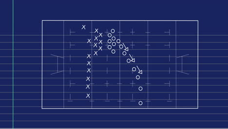 Animation-of-game-plan-on-blue-background-with-lines