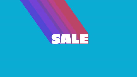 Animation-of-sale-text-on-blue-background
