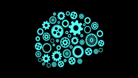 Animation-of-human-brain-with-cogs-and-data-processing-over-black-background