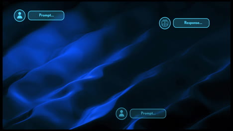 Animation-Der-KI-Datenverarbeitung-Mit-Symbolen-Auf-Blauem-Lichtspur-Hintergrund