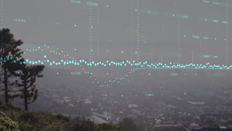 Animation-of-data-processing-over-foggy-cityscape
