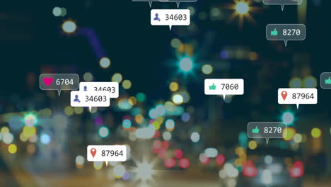 Animation-of-social-media-data-processing-over-city-lights