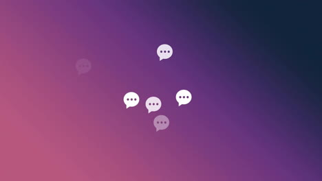 Animation-of-network-of-social-media-message-icons-over-purple-background