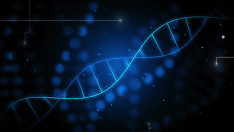 Animation-Von-DNA-Strängen-über-Lichtpunkten