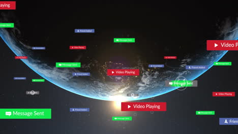 Animation-Von-Social-Media-Benachrichtigungen-über-Einem-Globus-Im-Weltraum