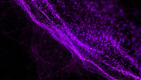 Animation-Von-Violetten-Lichtpunkten-Auf-Schwarzem-Hintergrund