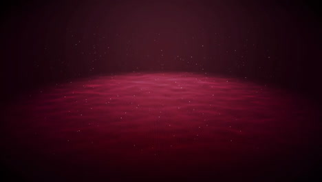 Animation-Von-Lichtpunkten-über-Roten-Wellen-Auf-Schwarzem-Hintergrund