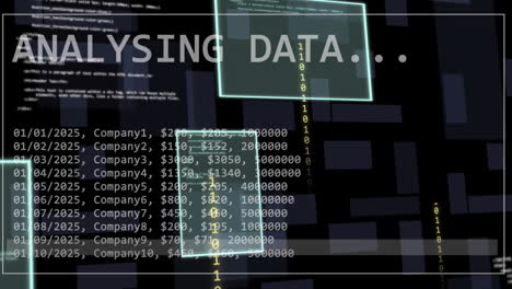 Animation-of-analysing-data-text-and-processing-data-on-black-background