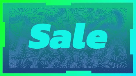Animation-of-sale-text-over-neon-glowing-background