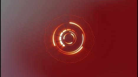 Animation-of-scope-scanning-on-red-background